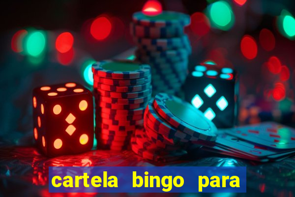 cartela bingo para cha de cozinha imprimir gratis