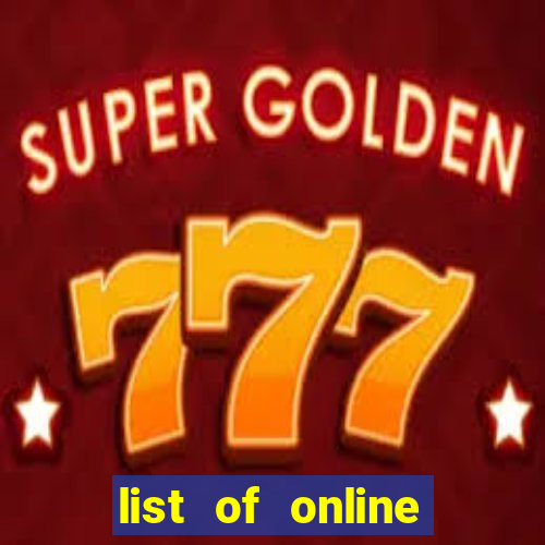 list of online slot sites