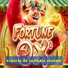 esporte de combate resumo