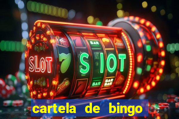 cartela de bingo pra imprimir