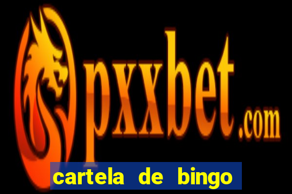 cartela de bingo pra imprimir