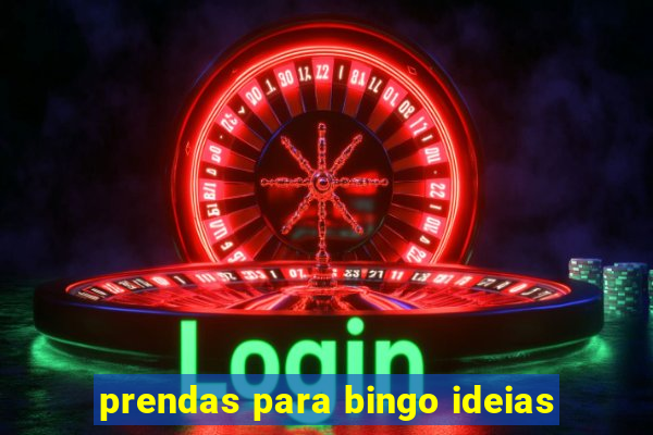 prendas para bingo ideias