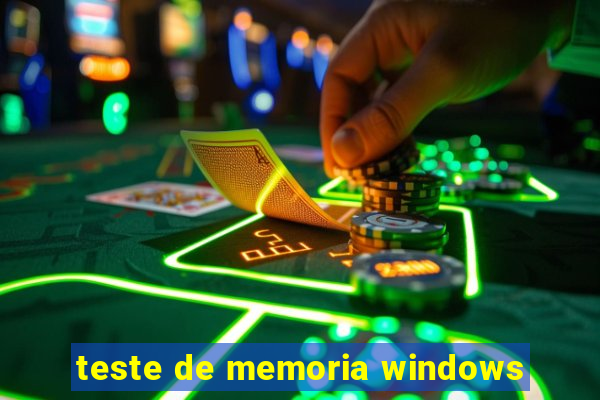 teste de memoria windows