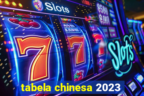 tabela chinesa 2023