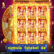 sumula futebol de campo word