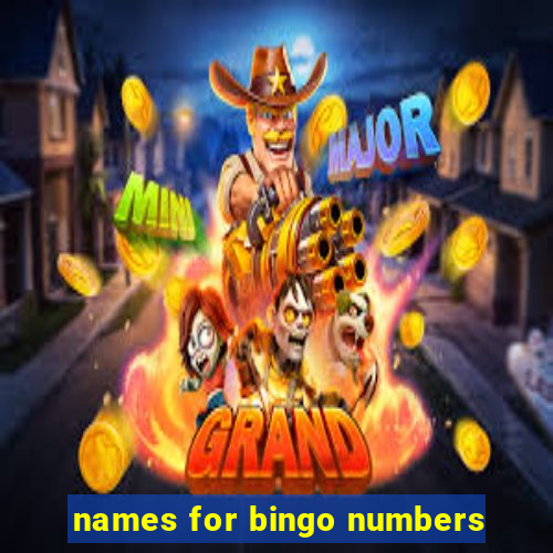 names for bingo numbers