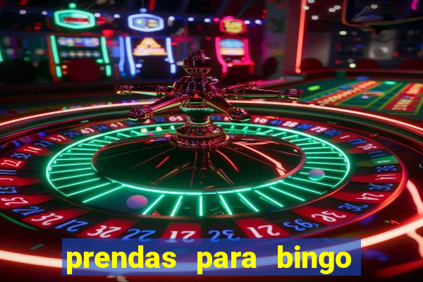 prendas para bingo de natal