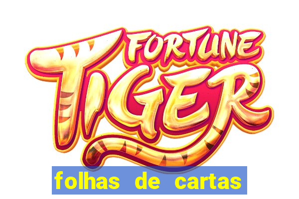 folhas de cartas para imprimir