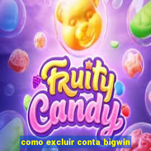 como excluir conta bigwin