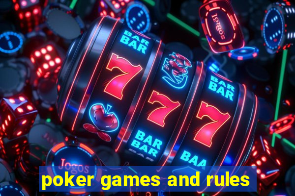 poker games and rules