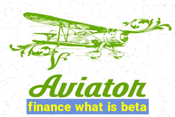 finance what is beta