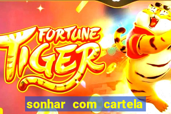 sonhar com cartela de bingo