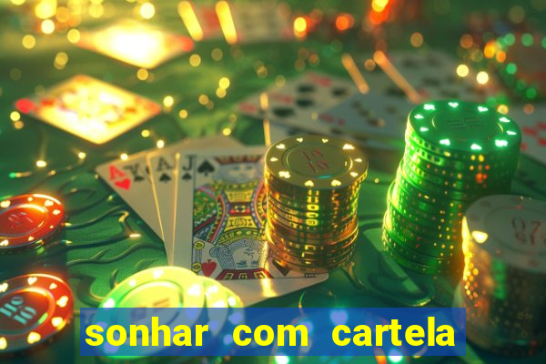 sonhar com cartela de bingo