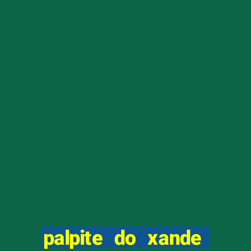 palpite do xande de hoje