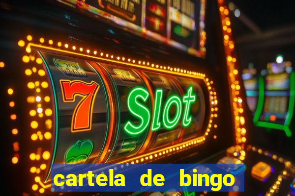 cartela de bingo pra imprimir