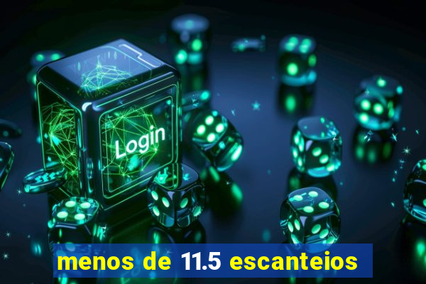 menos de 11.5 escanteios