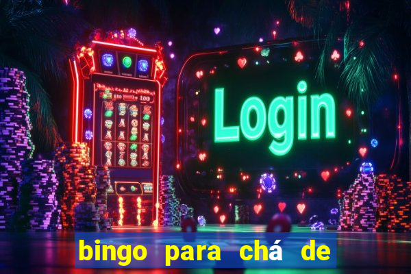 bingo para chá de bebê para imprimir grátis