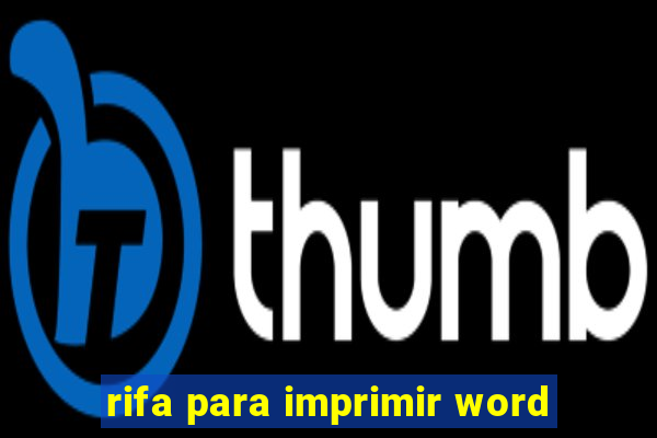 rifa para imprimir word