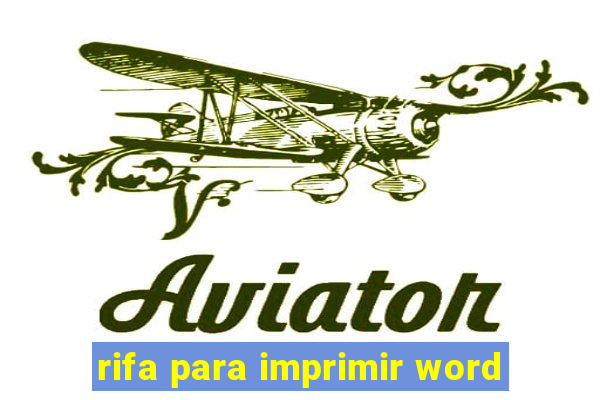 rifa para imprimir word