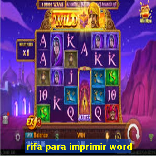 rifa para imprimir word