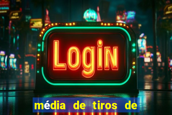 média de tiros de meta por jogo