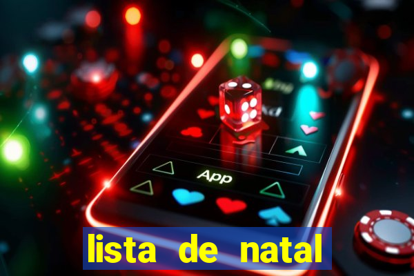 lista de natal para imprimir