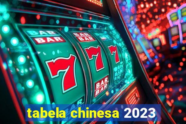 tabela chinesa 2023