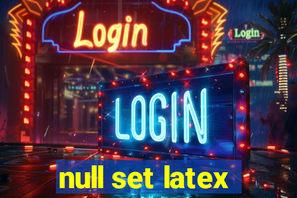 null set latex