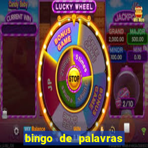 bingo de palavras simples colorido