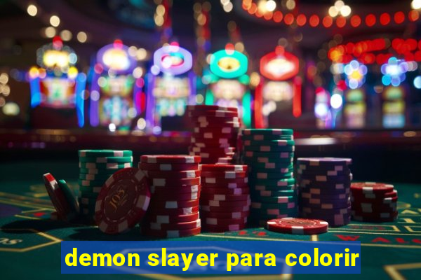 demon slayer para colorir