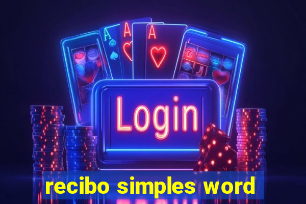 recibo simples word