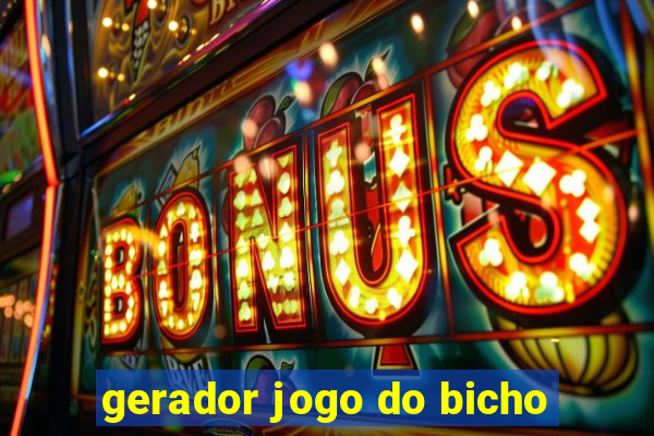 gerador jogo do bicho