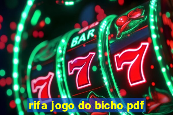 rifa jogo do bicho pdf