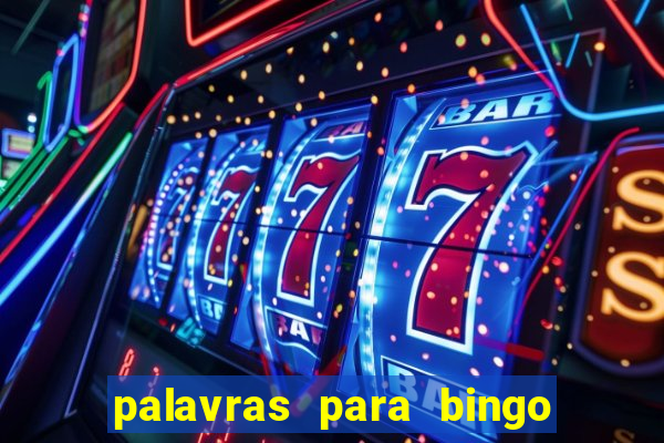 palavras para bingo cha de bebe