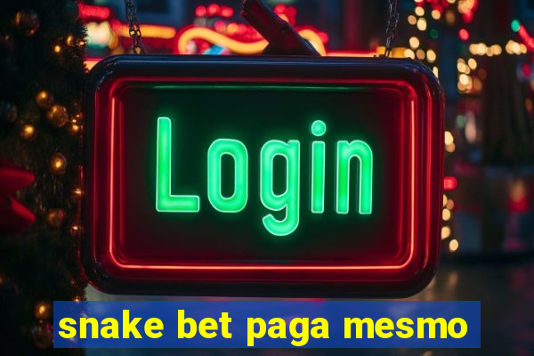 snake bet paga mesmo