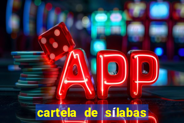cartela de sílabas para imprimir